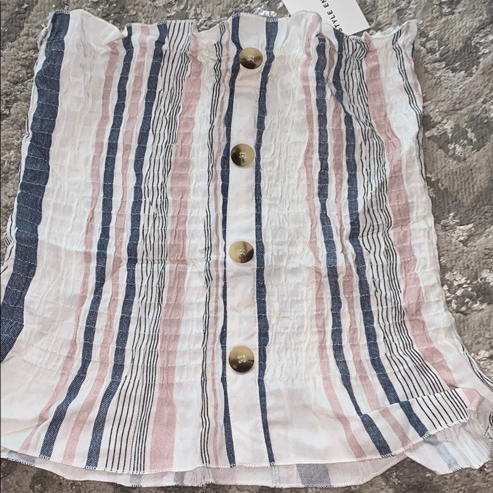 Button down tube top
